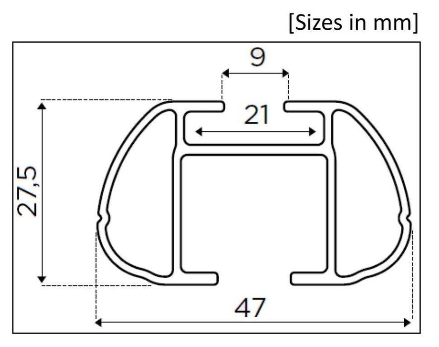 Напречни греди багажник за автомобил MENABO Ariem Silver 120/130см