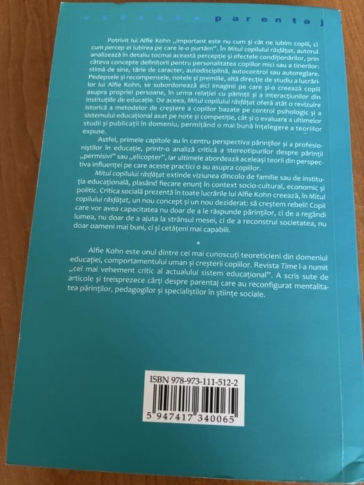 Mitul copilului răsfățat - Alphie Kohn