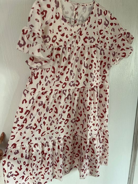 Дамска широка рокля с леопардов елемент