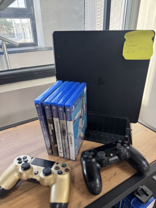 Плейстейшен 4 слим 5 игр 2 дж 1 ТРБ playstation 4 slim ПС4 СЛИМ АЛМАТЫ