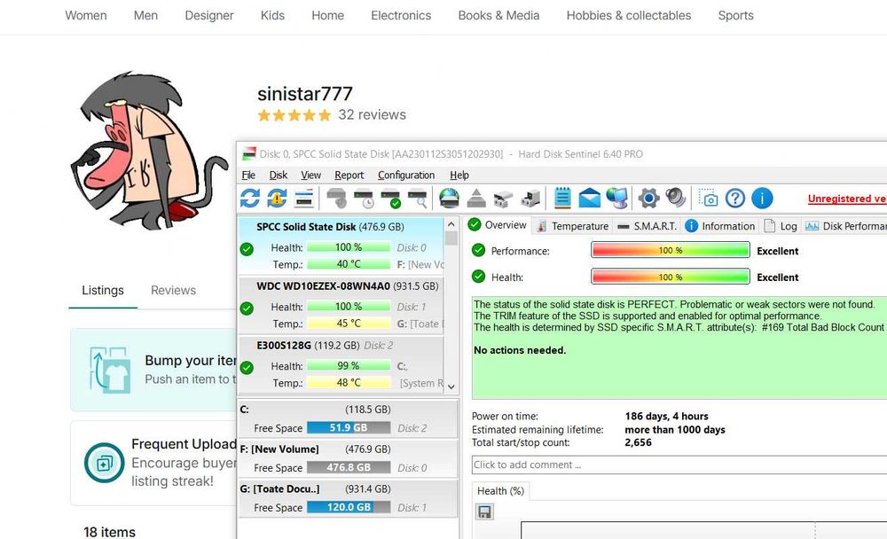 ssd Adata 512gb stare perfecta