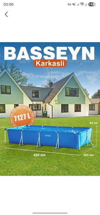 Intex 2,20x4,5 metrli basseyn yengi upakovkadan ochasla: 120 у.е. - Basseynlar Toshkent на Olx