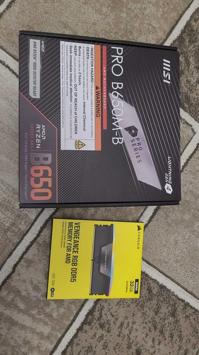 Kit gaming AMD Ryzen 5 7500F + msi b650m + 32 corsair 6000 ,noi