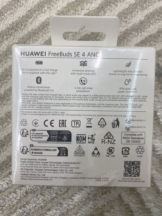 Наушники huawei freebuds se 4 anc