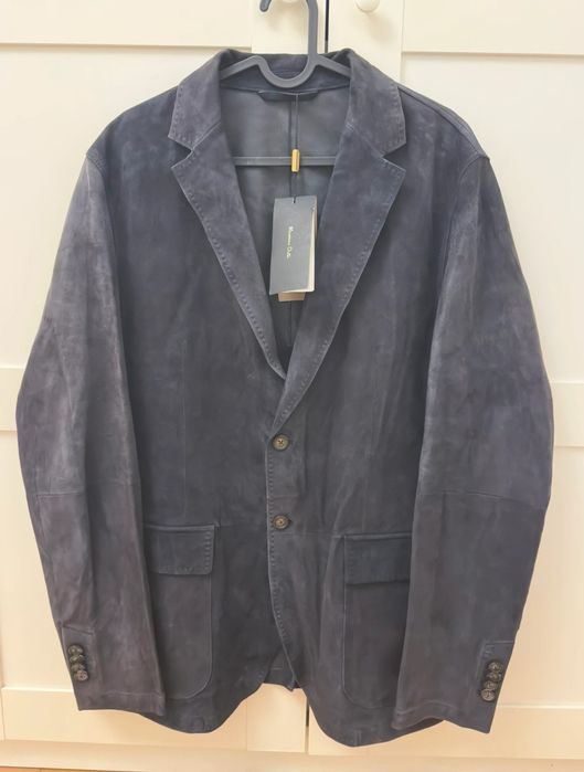 Sacou Massimo Dutti Piele Naturala Intoarsa Suede L 40