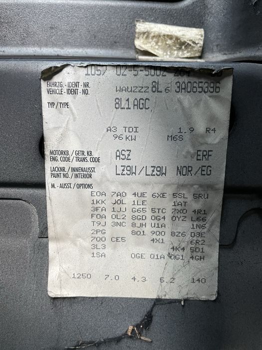 Скоростна кутия за Audi a3 8L 6 степенна