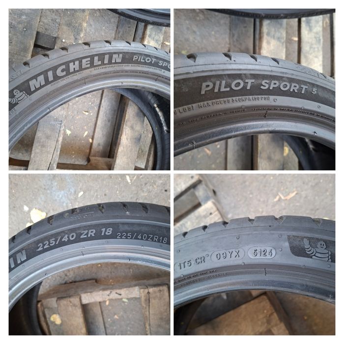 2бр. Почти Нови 225/40/18 Michelin Pilot Sport 5