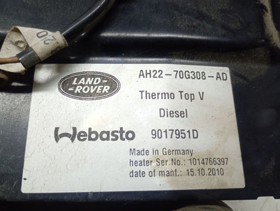 Webasto AH22-70G308-AD Land Rover Range Rover Sport 1 (facelift) (2009 - 2013) 3.0 D v6 306DT