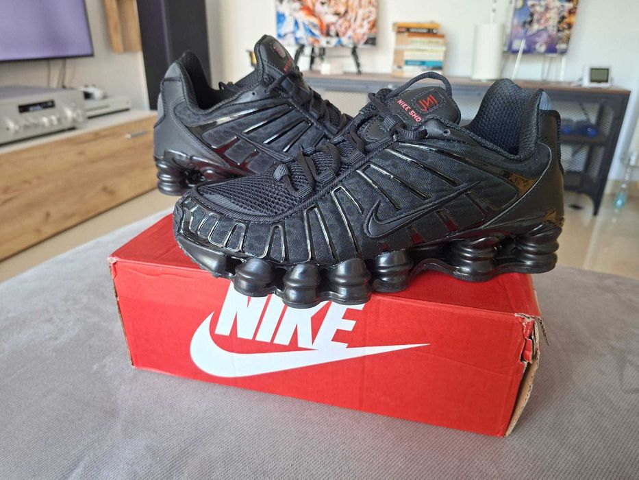 Vand adidasi Sneakers Nike Shox TL triple black, mărimea 43, noi nepurtați, in cutia originala