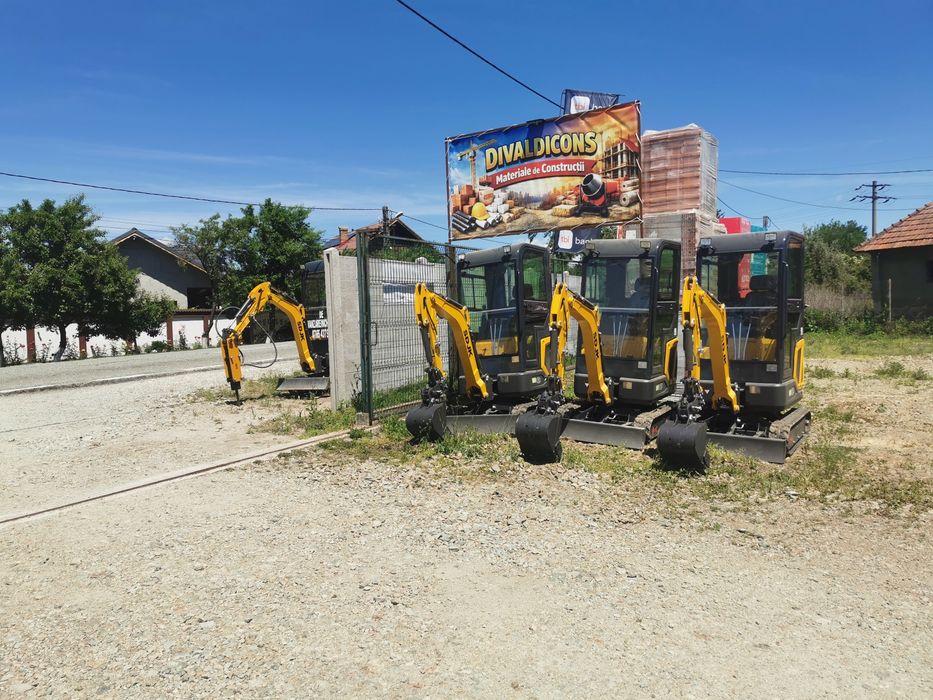 Miniexcavator 1.6 t motor Kubota NOU