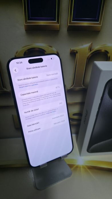 iPhone 15 Pro Max 5G 256 GB Baterie Originală:97% Preṭ fix!