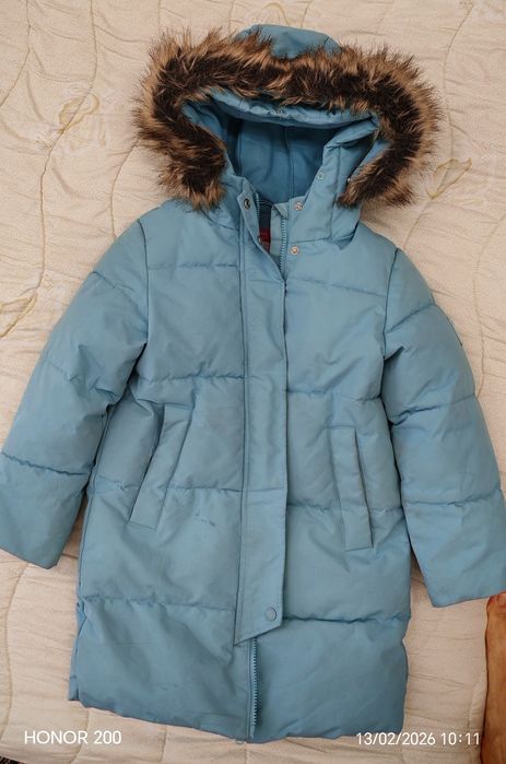 Куртка зимняя голубая для девочки