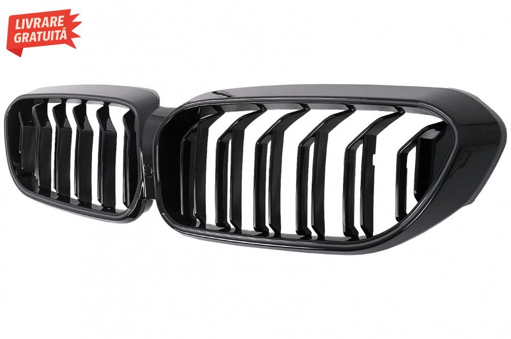 Grile Centrale cu LED BMW Seria 5 G30 G31 (2017-2019) Negru Lucios