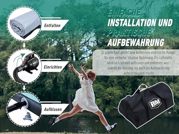 3м Надуваема гимнастическа постелка Beyond Marina Air Track + помпа