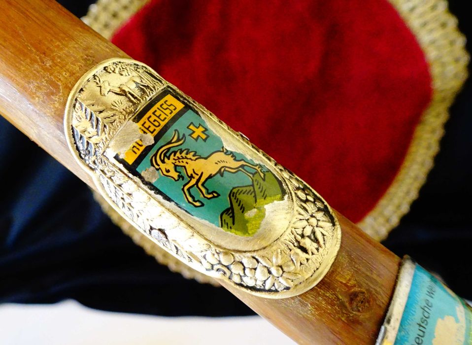 Тиролски туристически бастун 8 значки,Елен,Шварцвалд.