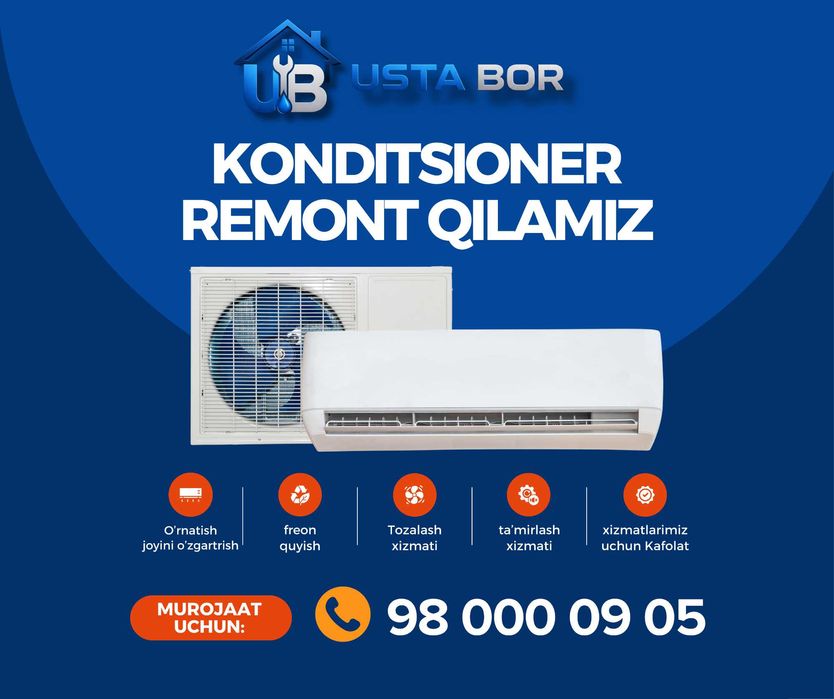 Konditsoner o'rnatish | remont chistka | Кондиционер установка