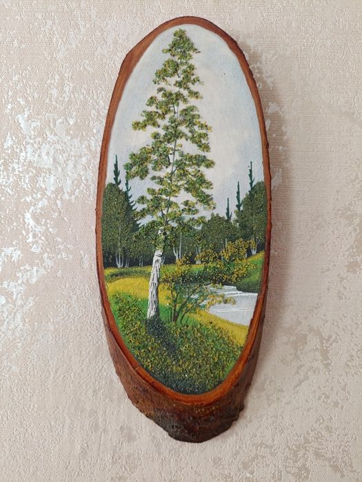 Картины на спиле дерева