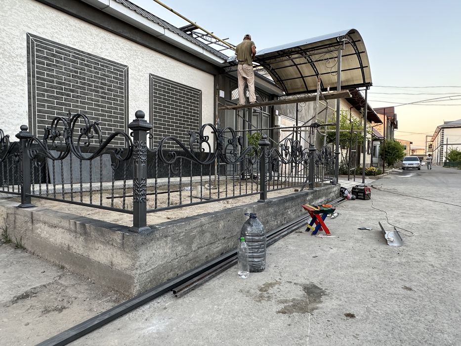 Танловда адашманг, навес, решётка, перила, ворота, огрождения, цех