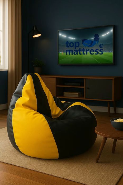 Кресло мешок желточерный