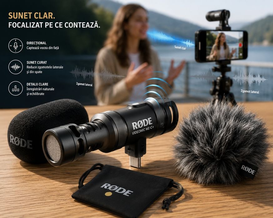 Vând RØDE VideoMic Me-C+ – stare impecabilă