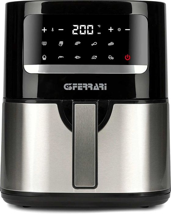 Фритюрник с горещ въздух G3 Ferrari G10175 1500 вата, 4,5 литра, 10 програми, черен/стоманен
