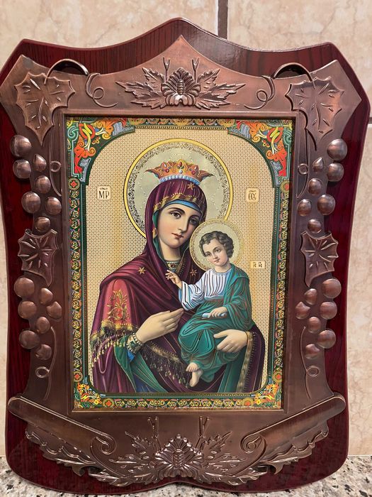 icoana veche maica domnului dim 24x27 icoana veche icoana deosebita