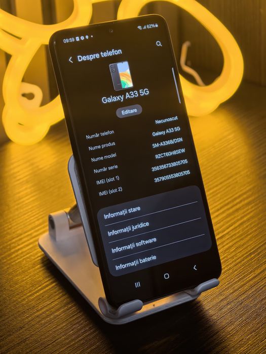 Samsung A33 5G, 128GB, black, 48mp și ecran 6,4 inch