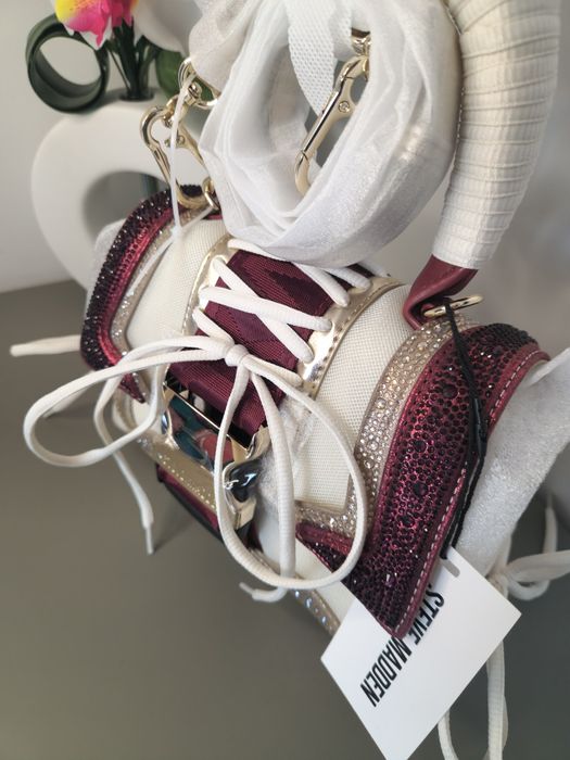 Оригинална дамска чанта Steve Madden  Крем Бордо