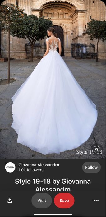 Rochie mireasa Giovanna Alessandro marime 38, voal inclus, ca nou