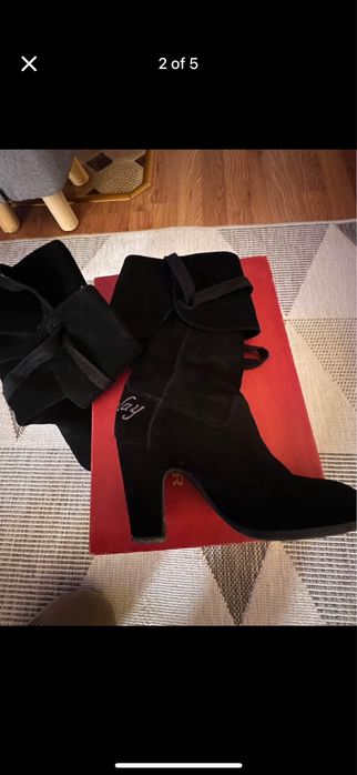 Боти  Replay - естествен велур