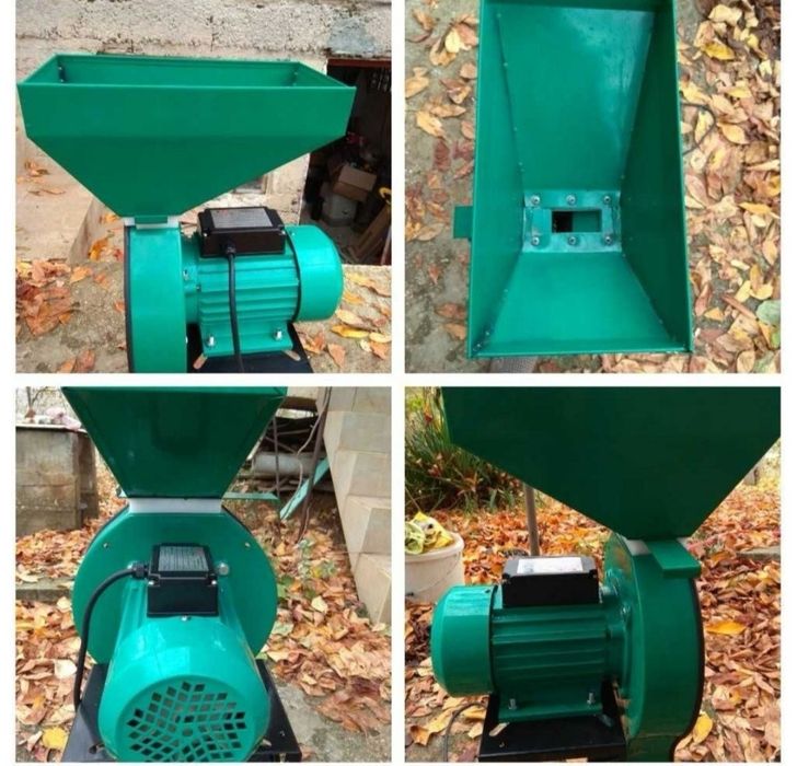 Фуражомелка 3,8кВ ТАЙГА 2800 оборота с 4 Сита чукове и ножове + СТОЙКА