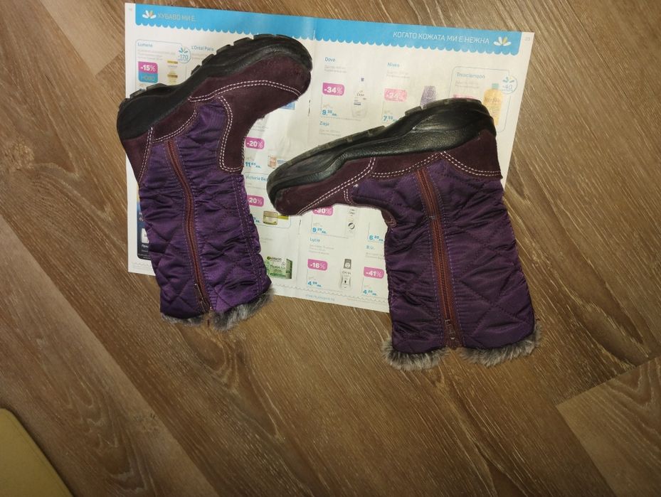 детски ботуши от естествен велур 26 номер