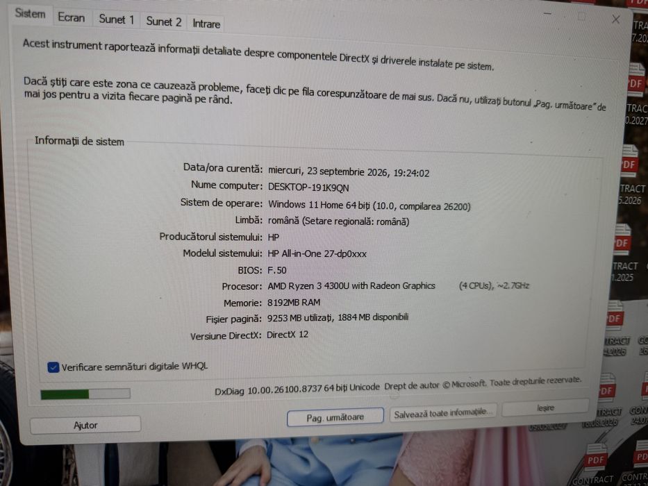 HP all in one 27 inch