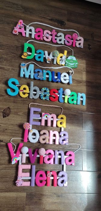 Litere colorate handmade