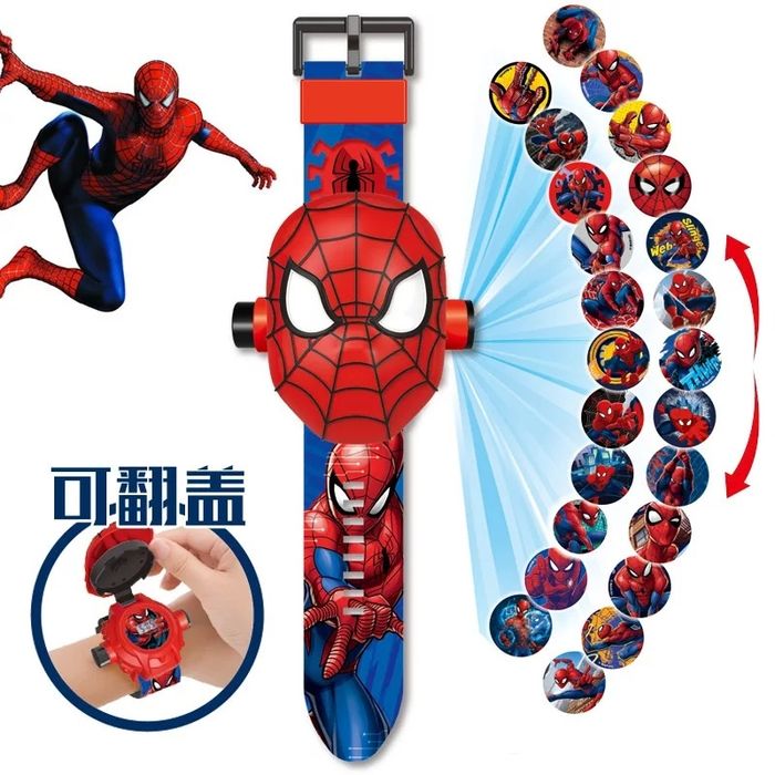 Детски часовник с проектор - СПАЙДЪРМЕН/ЕЛЗА/ХЪЛК/МАККУИН/ЛОЛ/ПЕС