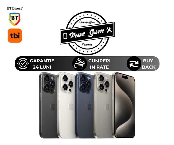 iPhone 15 Pro Max 256GB / 512GB / 1TB - GARANTIE 24 LUNI | TrueGSM