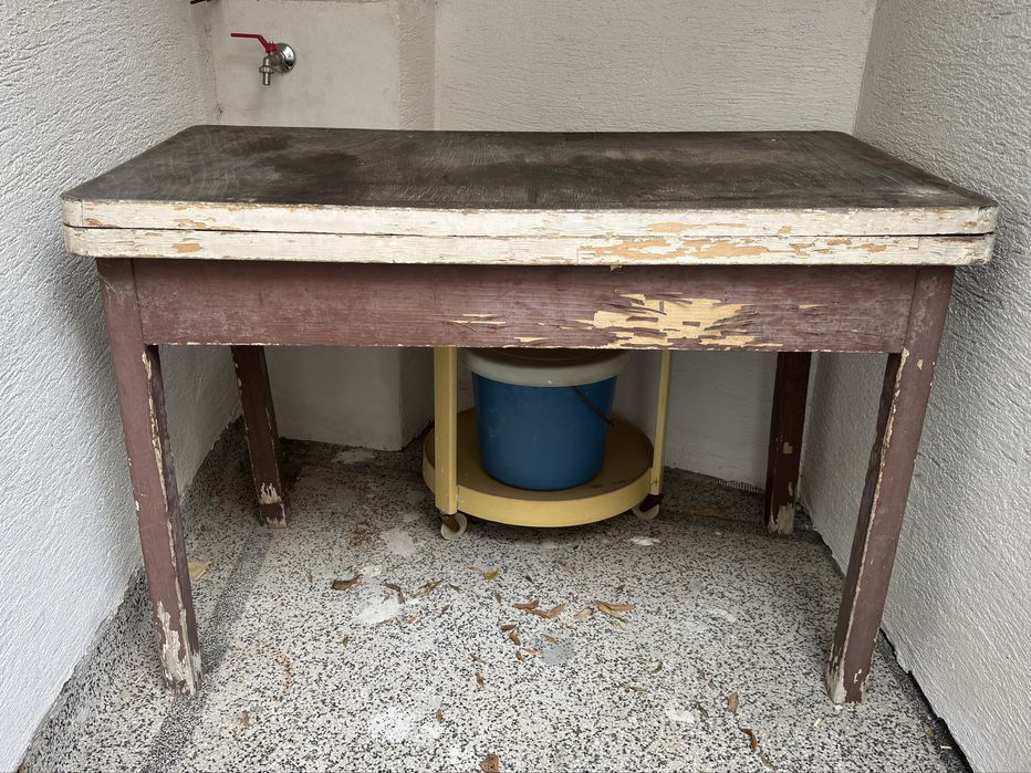 подарявам дървена разтегателна кухненска маса 110/60 (120) / h75