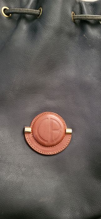 Geanta piele naturala vintage, verde