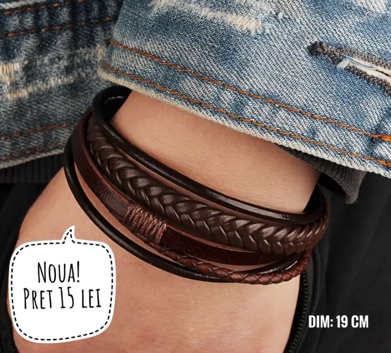 Bratara barbati din piele