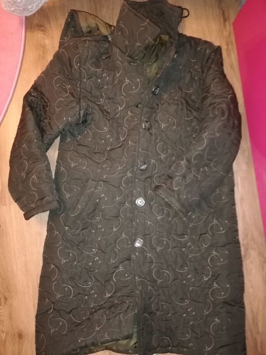 Geaca/jacheta lunga kaki cu gluga