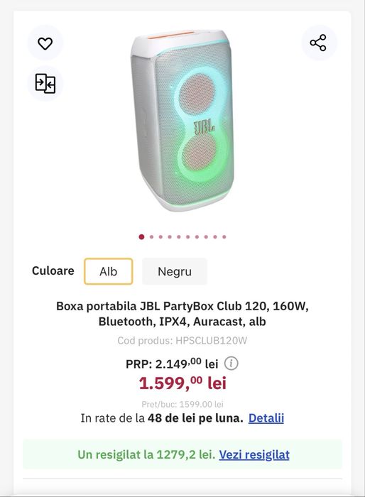 Boxa JBL Partybox Club 120 Noua