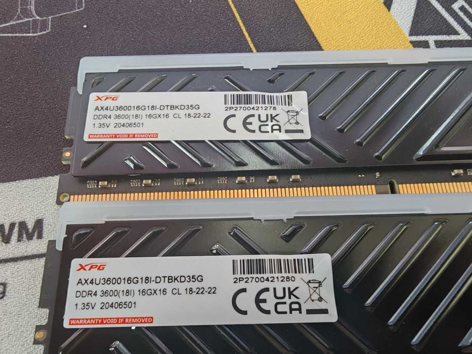Рам памет Adata Spectrix D35g RGB 2X16GB 32GB 3600Mhz DDR4