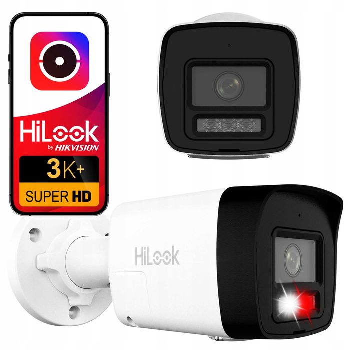 Camera 6MP PoE Hikvision HiLook IPC-B160HA-LUF/SL lentila 2.8mm slot card microfon noua garantie