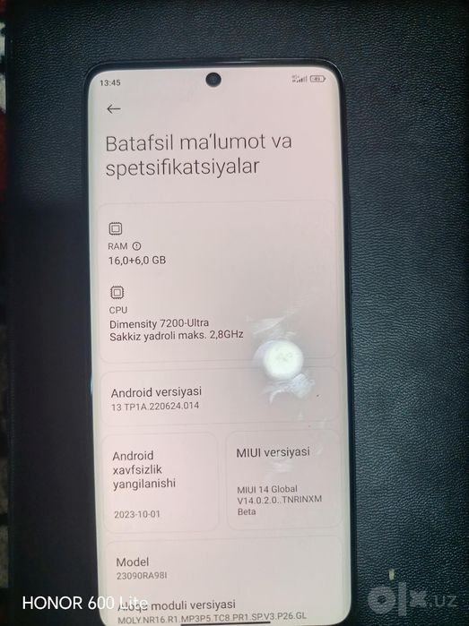 Redmi not 13 pro plus.      240$