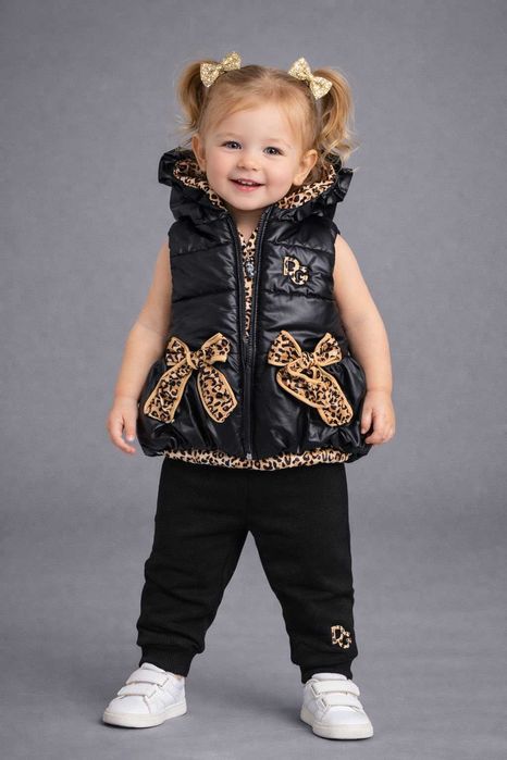 Детски комплект с леопардови детайли