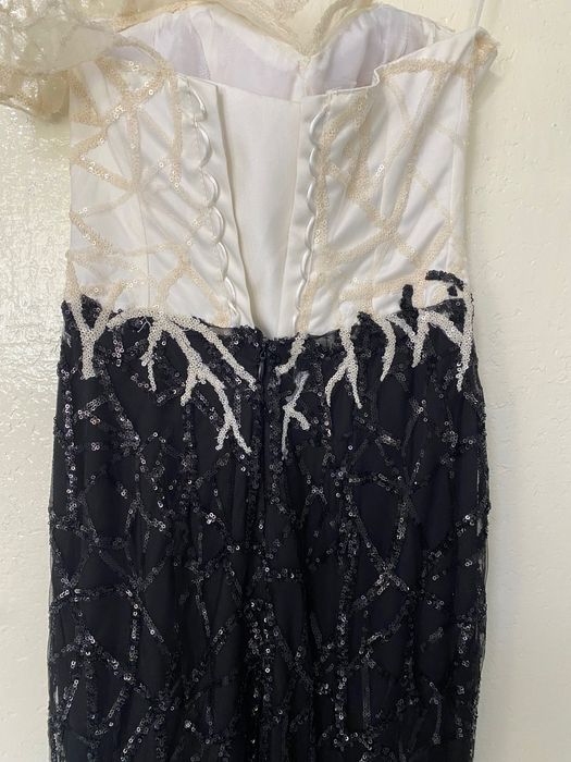 Бална рокля Berna moda в бяло и черно