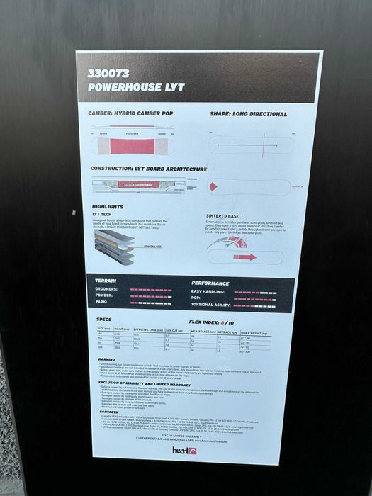 placa noua snowboard head pawerhouse lyt L155cm