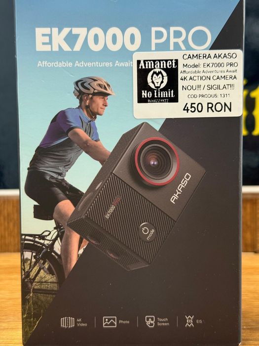 Action Camera  EK 7000 Pro NOU Sigilat ,AMANET NO LIMIT.