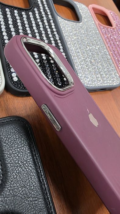 Премиальные чехлы на iPhone Diamond Series / MagSafe / Кожа