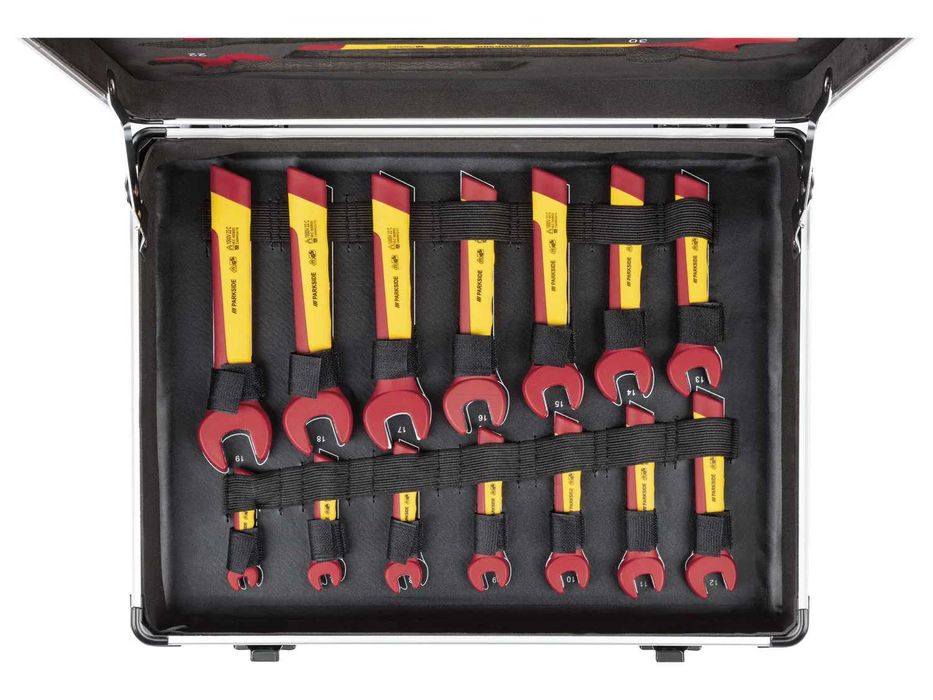 Parkside комплект единични гаечни ключове,с изолация до 1000V,20бр.